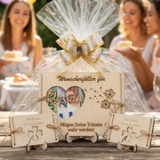 Geldgeschenk Wunscherfüller - Pusteblume aus Holz mit Name
