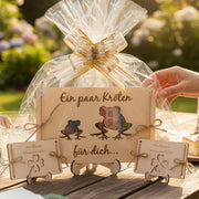 Geldgeschenk lustig „Ein paar Kröten für dich" – Holzkarte originell