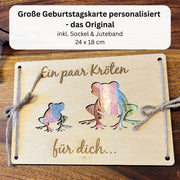 Geldgeschenk lustig „Ein paar Kröten für dich" – Holzkarte originell