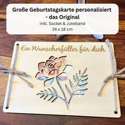 Geldgeschenk – Wunscherfüller Rose aus Holz