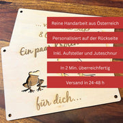 Geldgeschenk lustig „Ein paar Kröten für dich" – Holzkarte originell