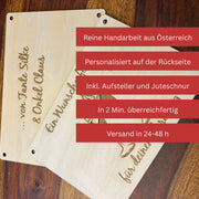 Geldgeschenk – Wunscherfüller mit Sektgläsern aus Holz
