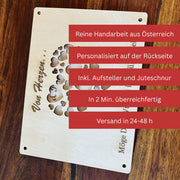 Geldgeschenk – Wunscherfüller „Von Herzen“ aus Holz