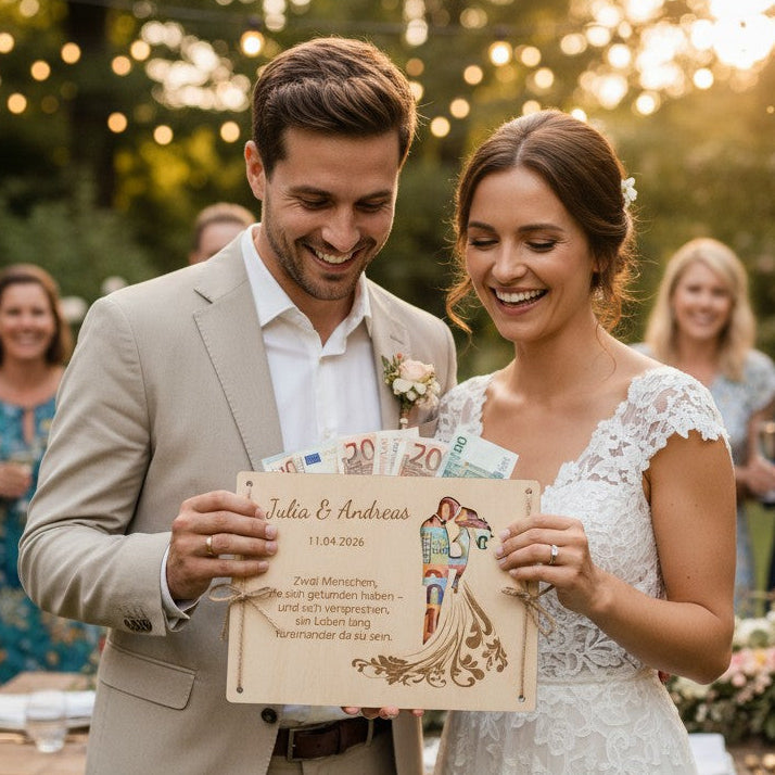 Geldgeschenk Hochzeit Zwei Menschen Geld Bfrautpaar