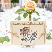 Geldgeschenk – Wunscherfüller Rose aus Holz