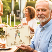 Geldgeschenk – Wunscherfüller mit Sektgläsern aus Holz