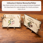 Geldgeschenk – Wunscherfüller Rose aus Holz