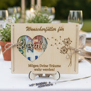 Geldgeschenk Wunscherfüller - Pusteblume aus Holz mit Name