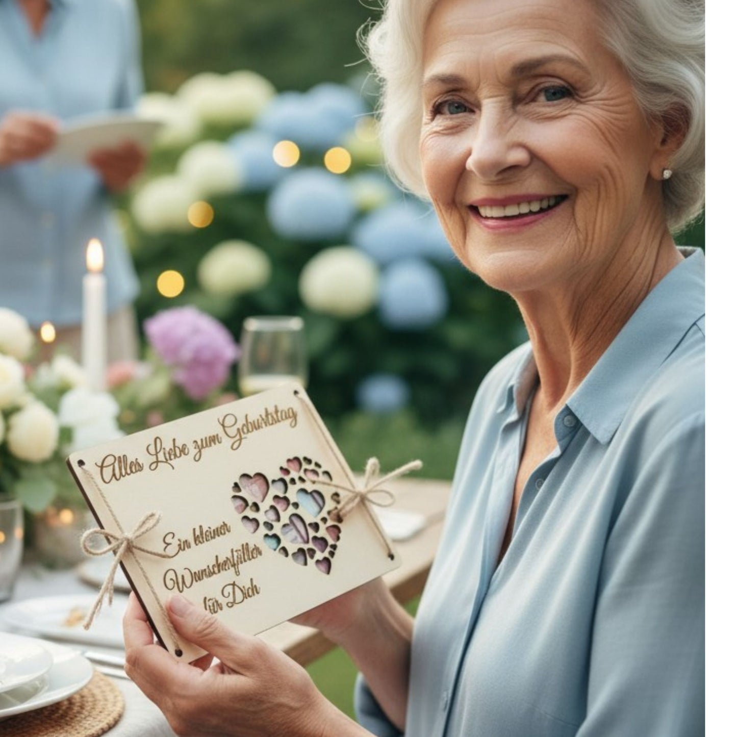 Geldgeschenk Geburtstag – „Alles Liebe“ Karte aus Holz mit Herz
