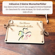 Geldgeschenk Geburtstag – Happy-Birthday-Holzkarte personalisiert